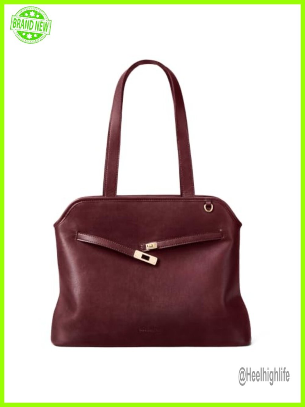 Vegan Leather Work Tote Bag Satchel 14" Laptop Commute Shoulder Purse